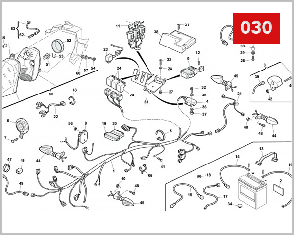 030 - MAIN WIRING HARNESS ELECTRICAL PARTS