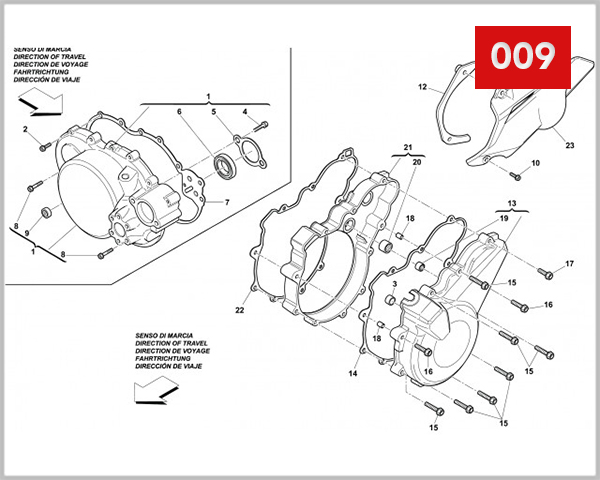 009 - CRANKCASE COVERS