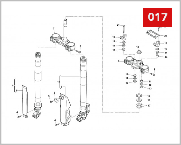 017 - FRONT FORK ASSEMBLY