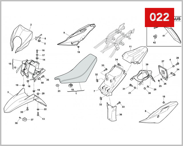 022 - PANEL FENDERS SEAT