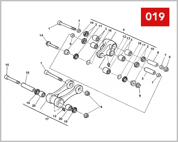 019 - REAR SUSPENSION LINKAGE