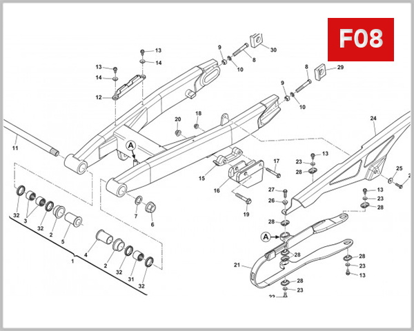F08 - REAR SWINGARM
