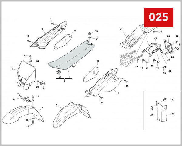 025 - PANEL FENDERS SEAT