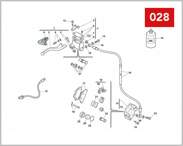 028 - FRONT HYDRAULIC BRAKE (RS 300-500R)