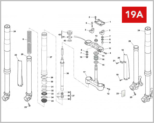 19A - FRONT FORK ASSEMBLY (SM 500R)