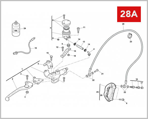 28A - FRONT HYDRAULIC BRAKE (SM 500R)