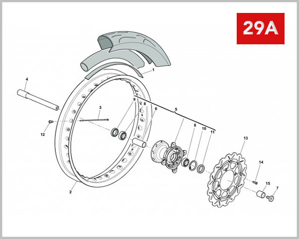 29A - FRONT WHEEL (SM 500R)