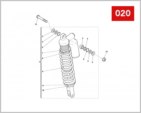 020 - REAR SHOCK ABSORBER