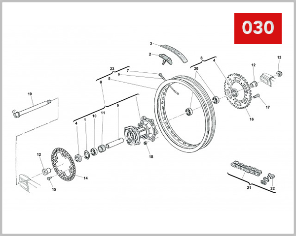 030 - WHEEL REAR