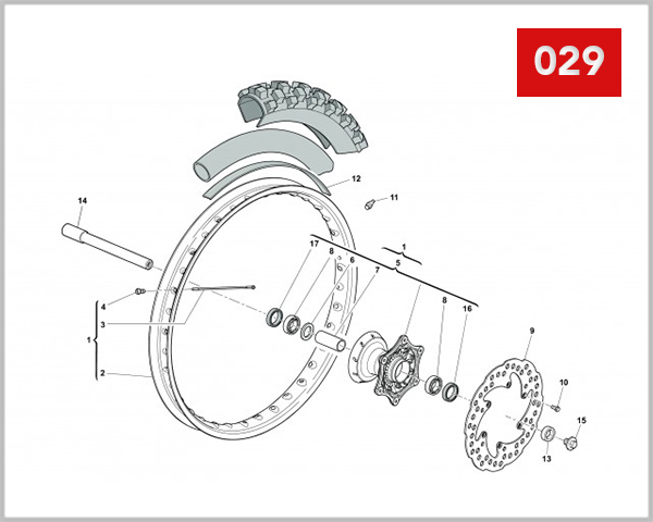 029 - FRONT WHEEL (RS 125R)