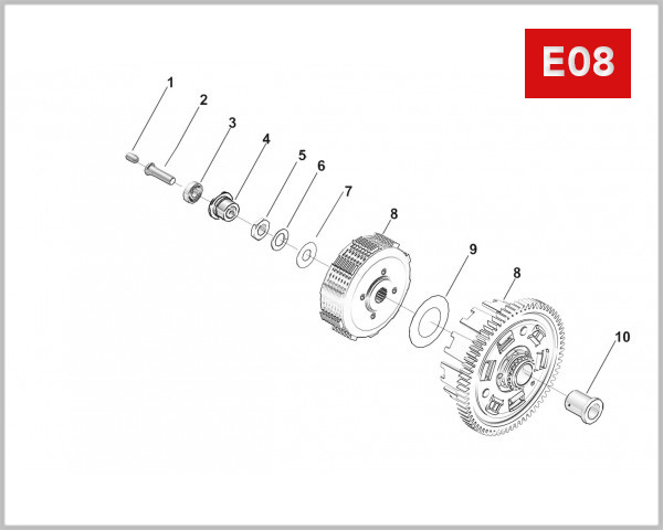E08 - CLUTCH ASSY