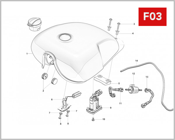 F03 - FUEL TANK FUEL PUMP COMBINATION