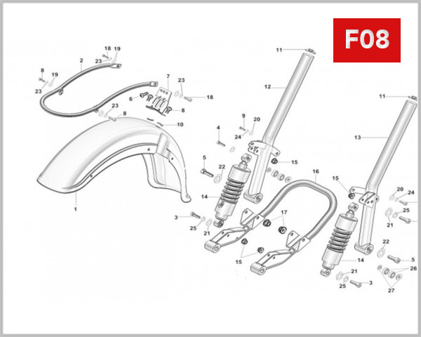 F08 - FRONT FORK ASSEMBLY