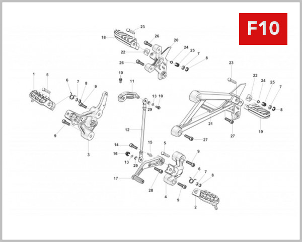 F10 - FOOTPEGS AND REARSETS
