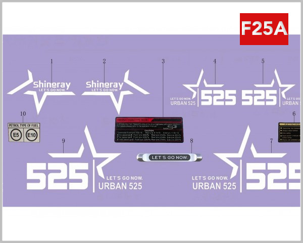 F25A - DECAL (SILVER GREY)