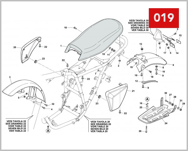 019 - PANEL FENDERS SEAT
