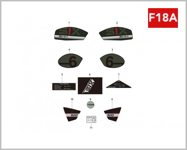 F18A - EMBLEM & LABEL GRASS GREEN