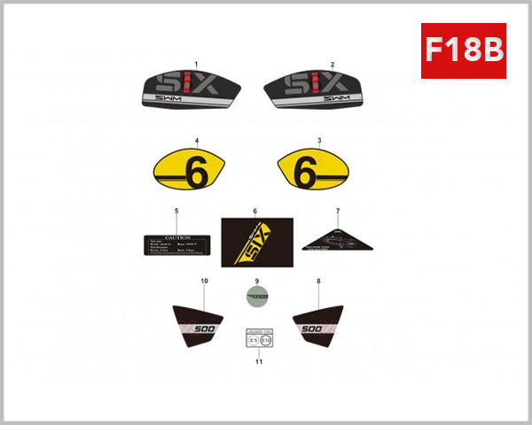F18B - EMBLEM & LABEL OLIVE GLOSSY YELLOW