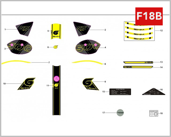 F18B - EMBLEM & LABEL YELLOWVERSION