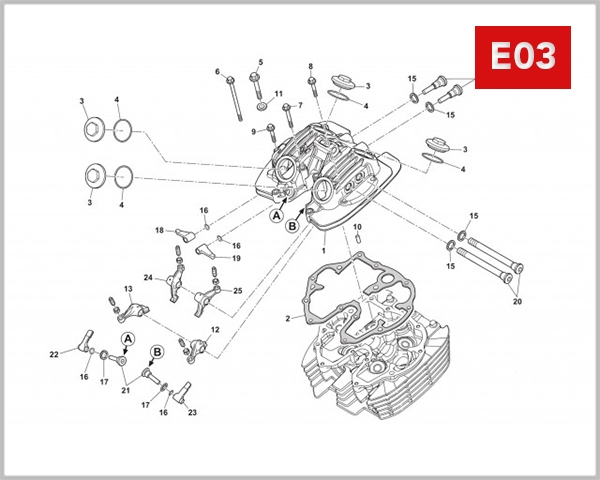 E03 - UPPER COVER CYLINDER HEAD