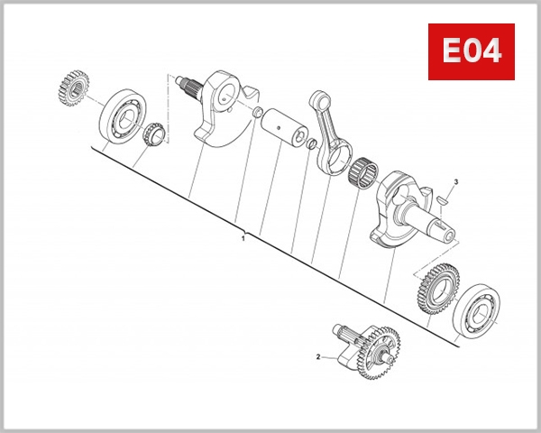 E04 - CRANKSHAFT CONNECTING ROD ASSY