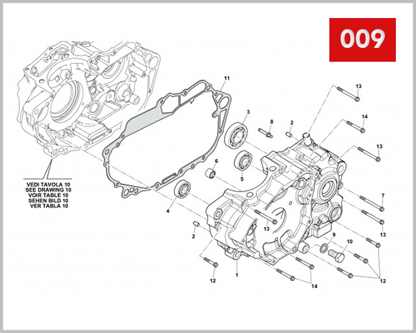 009 - CRANKCASE LEFT