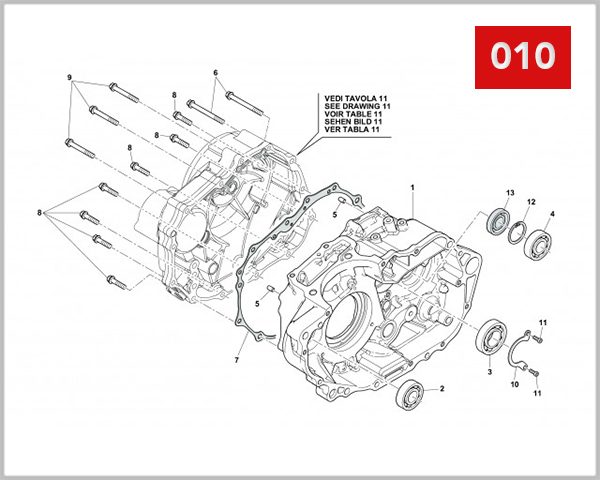 010 - CRANKCASE RIGHT