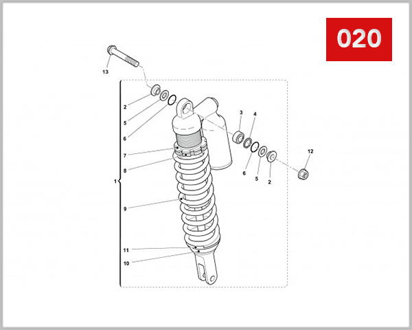 020 - REAR SHOCK ABSORBER