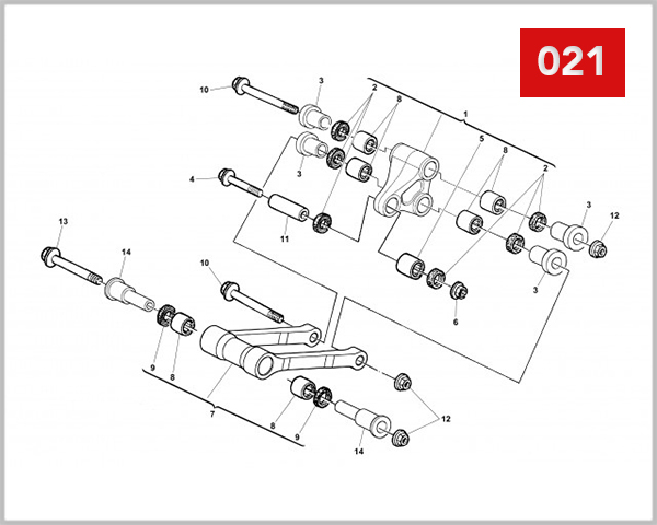 021 - REAR CUSHION LEVER