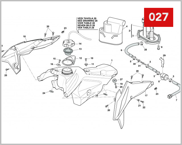 027 - FUEL TANK - COVER RADIATOR