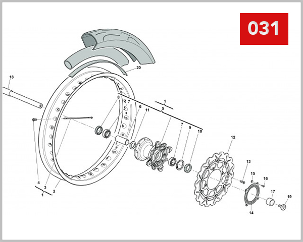 031 - FRONT WHEEL