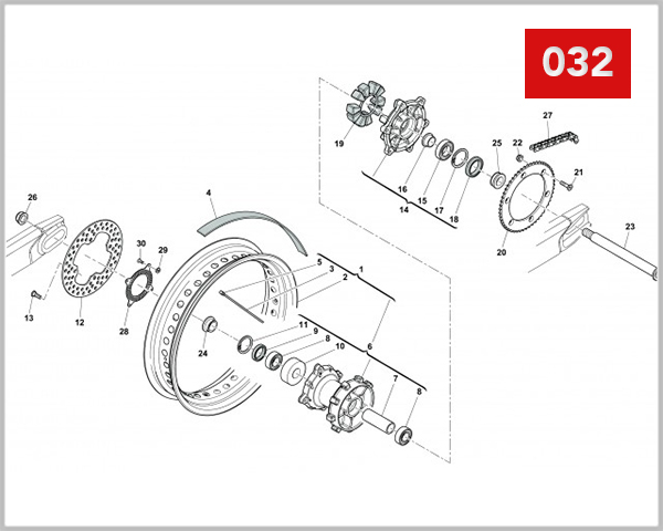 032 - REAR WHEEL