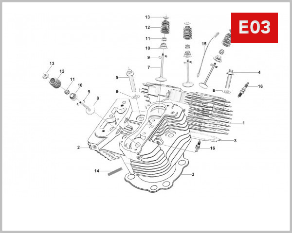 E03 - CYLINDER HEAD ASSY