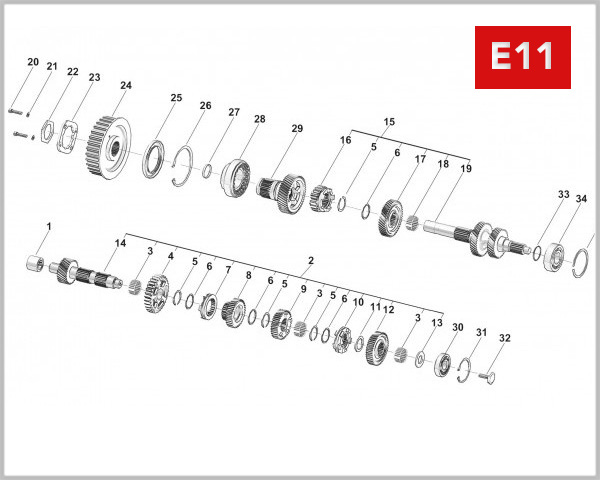 E11 - MAIN SHAFT & COUNTER SHAFT