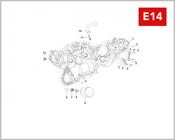 E14 - RIGHT CRANKCASE ASS. 2