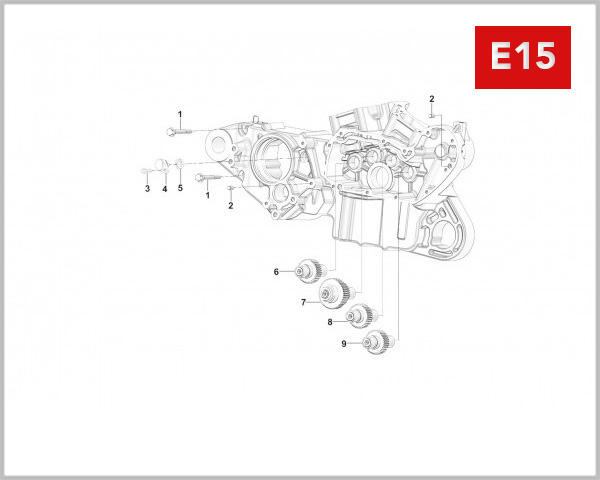 E15 - RIGHT CRANKCASE ASS. 3