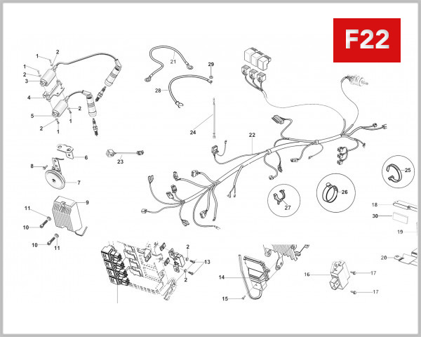 F22 - MAIN WIRING HARNESS