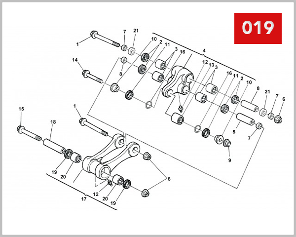 019 - REAR SUSPENSION LINKAGE
