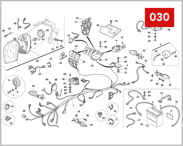 030 - MAIN WIRING HARNESS ELECTRICAL PARTS