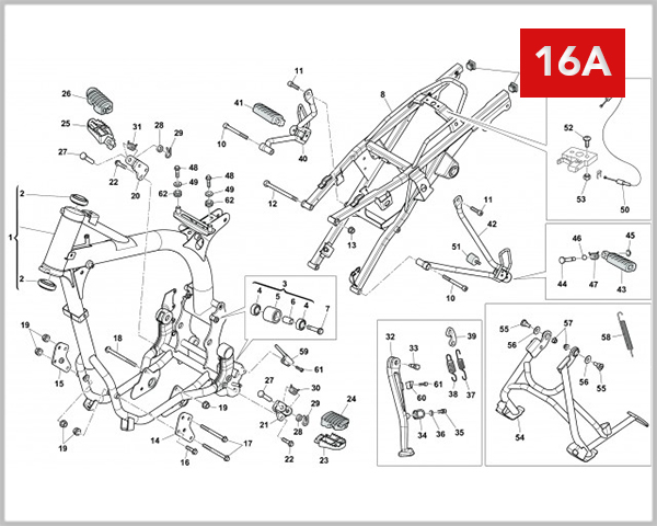 16A - FRAME FOOT RESTS