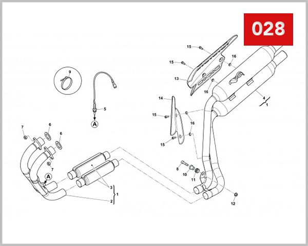 028 - EXHAUST SYSTEM (SILVER VASE)