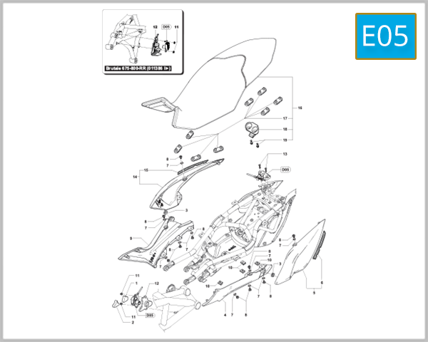 E05 - Rear Fairing Assembly (B3 675-800-800RR)