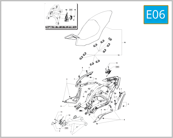 E06 - Rear Fairing Assembly (Dragster)