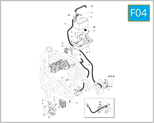 F04 - Rectifier Regulator assy Battery