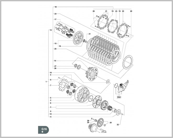 G16 - Automatic Clutch Assembly (Brutale SCS)