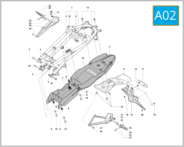 A02 - Rear Frame Assembly