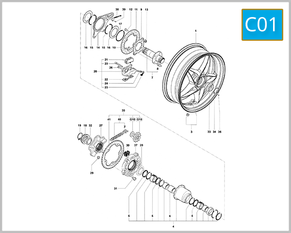 C01 - Rear Wheel Assembly