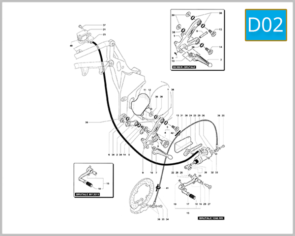 D02 - Right Hand Footrest Assembly
