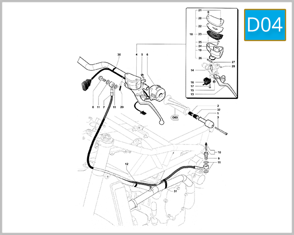 D04 - Handlebar Assembly (Left Side)
