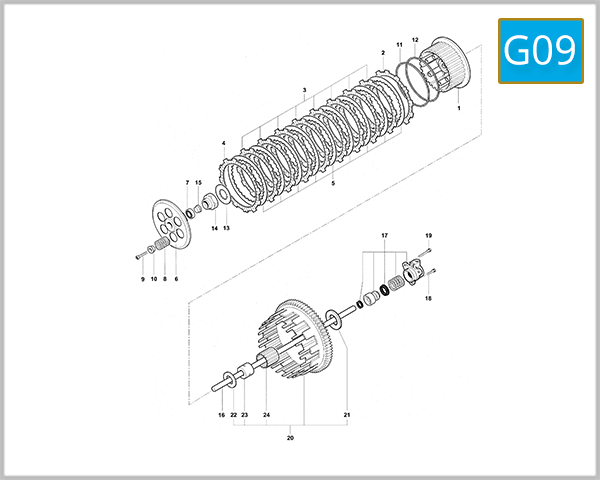G09 - Clutch Assembly (990R - Brutale 920)